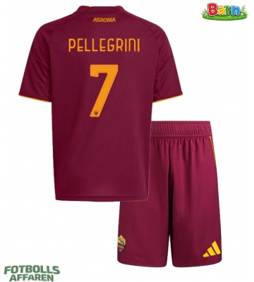 AS Roma Lorenzo Pellegrini #7 Hemmaställ Barn 2025-26 Kortärmad (+ Korta byxor)